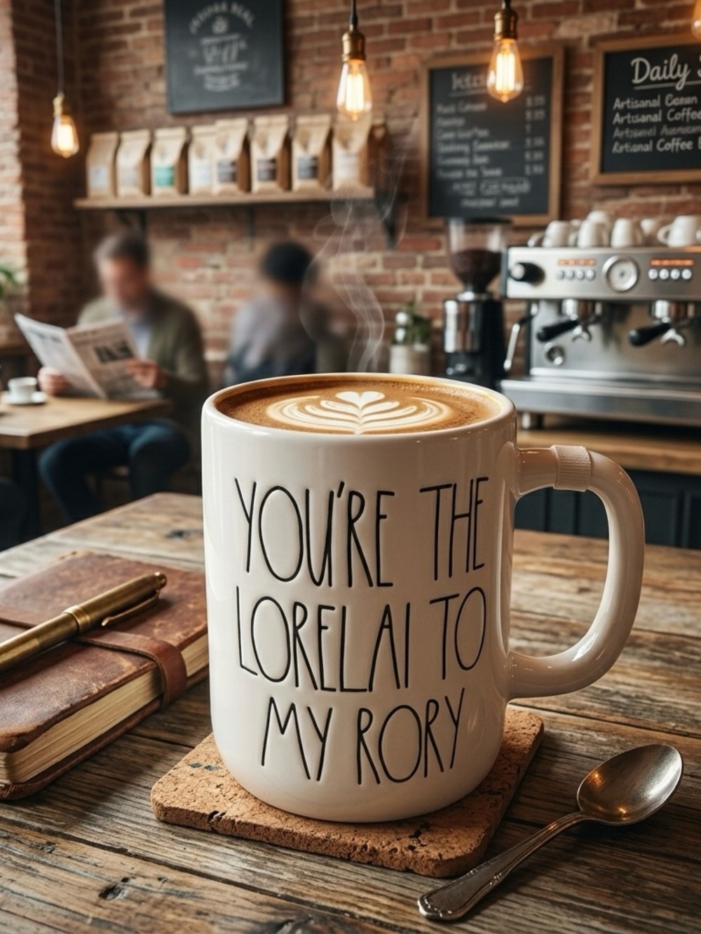Rae Dunn Gilmore Girls Mug Lorelai to my Rory Coffee Cup Stars Hollow Orange